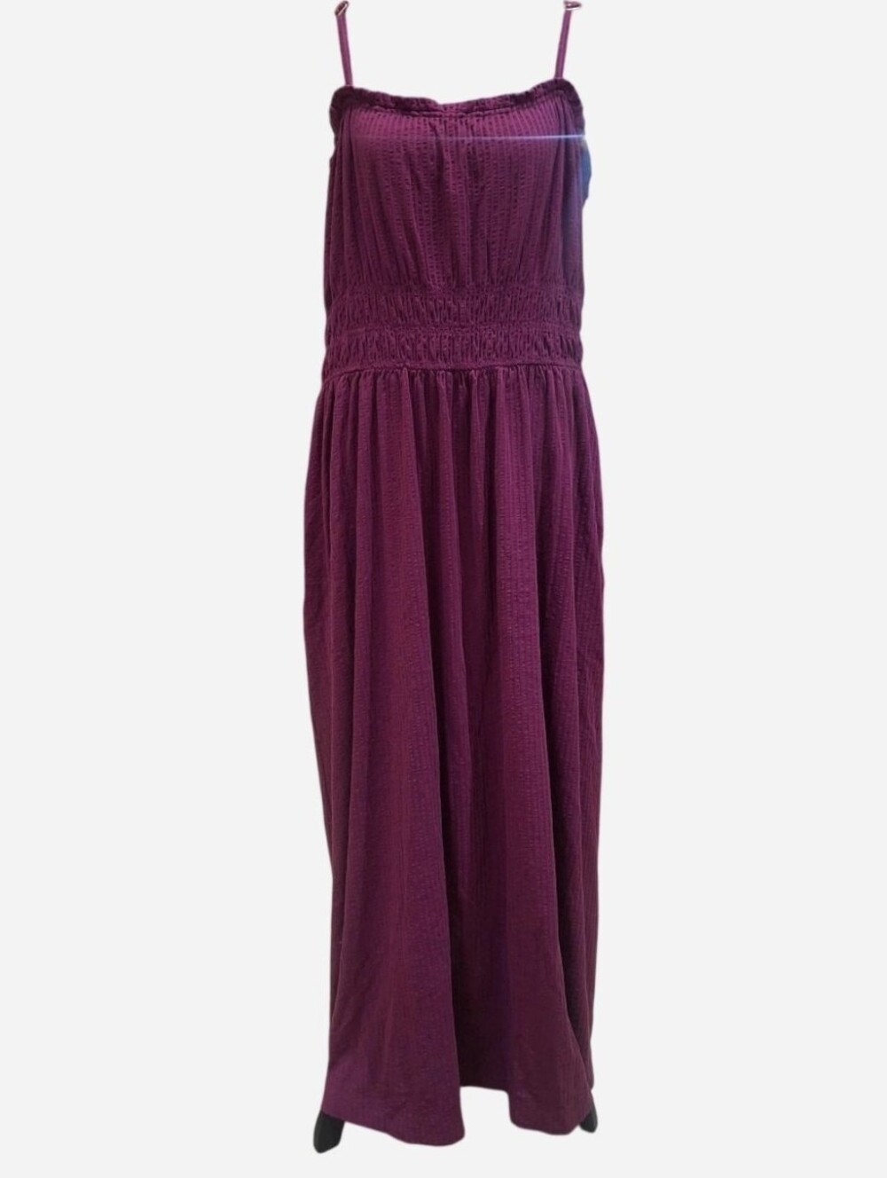 LOFT Plum Textured Maxi Dress